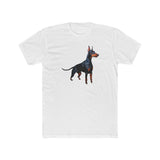 Doberman Pinscher Men's Fitted Cotton Crew Tee