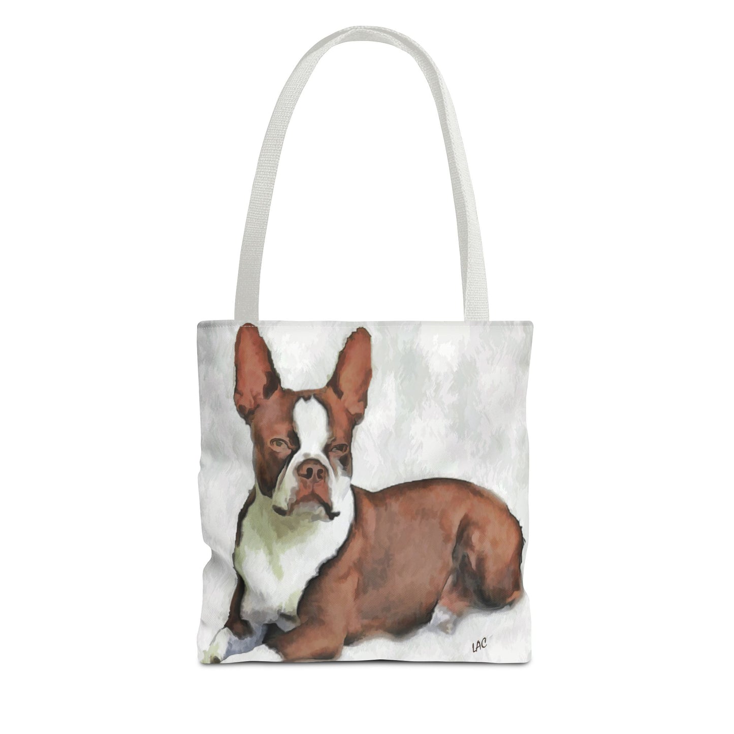 Boston Terrier Brown & White Polyester Tote Bag
