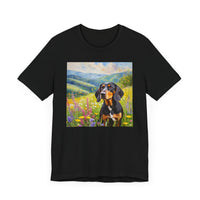 Black & Tan Coonhound Unisex Jersey Short Sleeve Tee