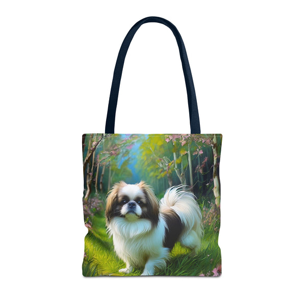 Japanese Chin Polyester Tote Bag (AOP)