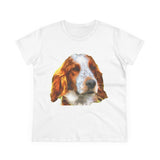 Irish Red & White Setter Women's Midweight Cotton Tee