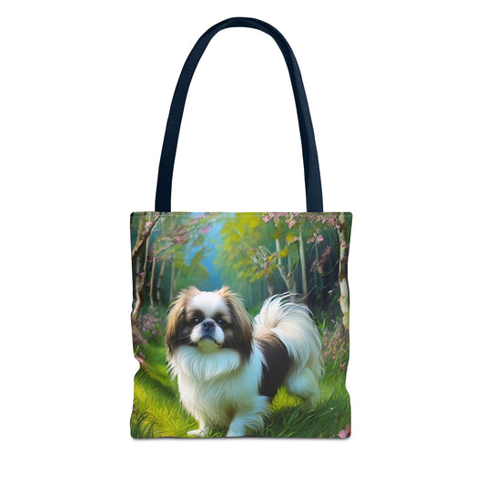 Japanese Chin Polyester Tote Bag (AOP)