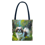 Japanese Chin Polyester Tote Bag (AOP)