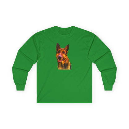 German Shepherd Bailey Unisex Cotton Long Sleeve Tee