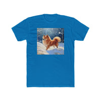 Finnish Spitz - Men's Fitted Cotton Crew Tee