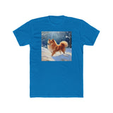 Finnish Spitz - Men's Fitted Cotton Crew Tee