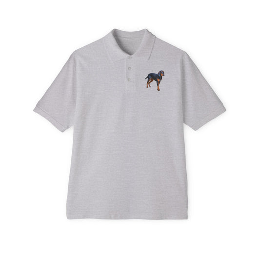 Transylvanian Scent Hound Men's Piqué Polo Shirt - Exquisite Craftsmanship and Timeless Elegance