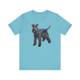 Kerry Blue Terrier Artistic Painting Unisex Jersey Short Sleeve Tee