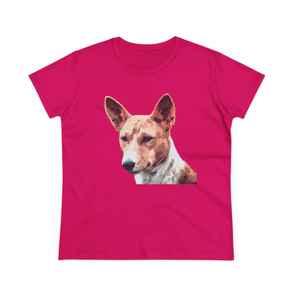 Basenji Women's Midweight Cotton Tee - A Whisper of Comfort