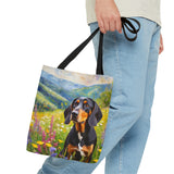 Black & Tan Coonhound Tote Bag