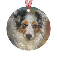 Australian Shepherd 'Zack' Metal Ornament