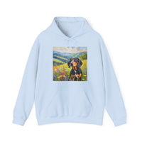 Black & Tan Coonhound Unisex 50/50 Hooded Sweatshirt