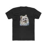 Pomeranian 'Snowball' Men's Fitted Cotton Crew Tee