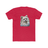 Pomeranian 'Snowball' Men's Fitted Cotton Crew Tee