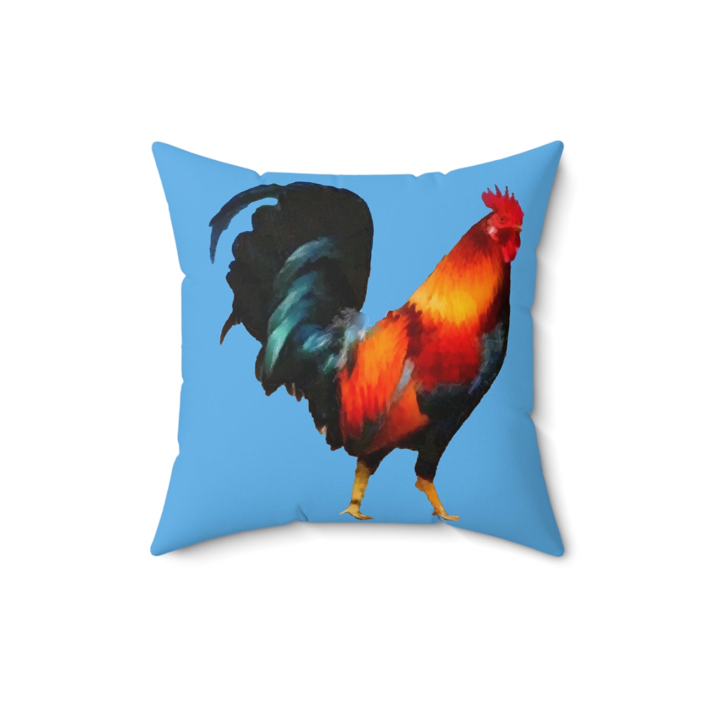 Rooster 'Silas' Spun Polyester Throw Pillow
