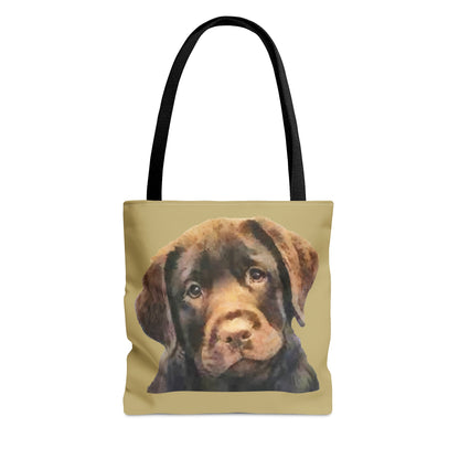 Chocolate Labrador Retriever Puppy Tote Bag