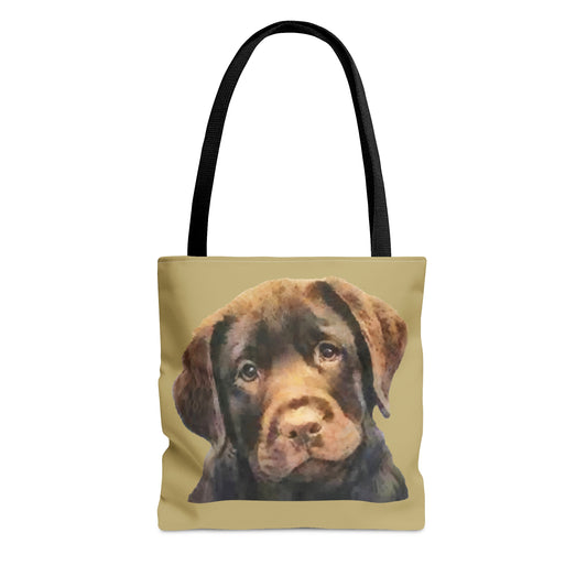 Chocolate Labrador Retriever Puppy Tote Bag