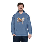 Kishu Ken - Unisex Fleece Lined Pullover Hoodie Sweatshirt