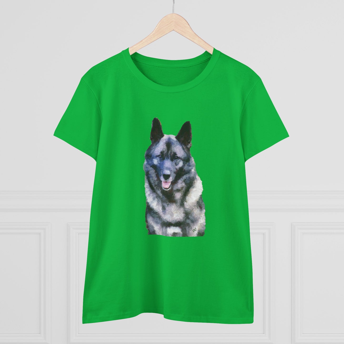 Norwegian Elkhound Women's Midweight Cotton Tee