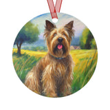 French Briard Metal Ornament