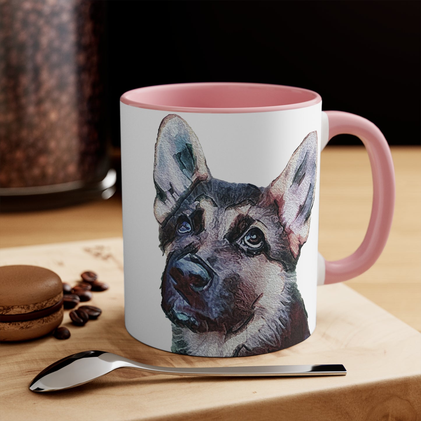 German Shepherd 'Sly' Accent Coffee Mug, 11oz