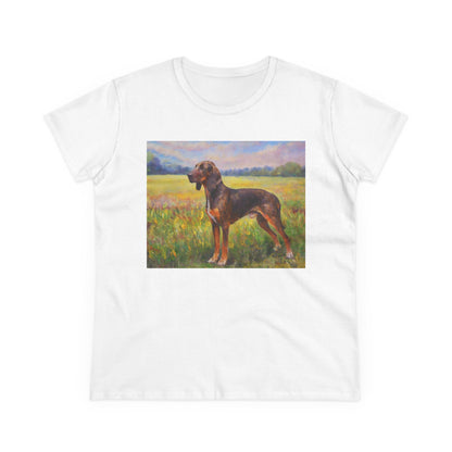 Plott Hound Women's Midweight Cotton Tee