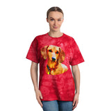 Dachshund 'Daisy' Unisex Cotton Tie-Dye Tee, Crystal