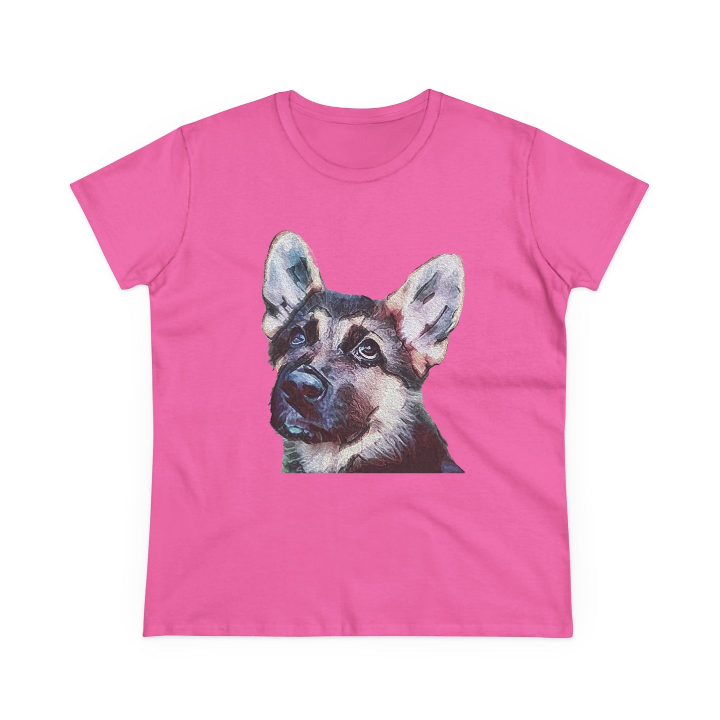 German Shepherd 'Sly' Women's Midweight Cotton Tee