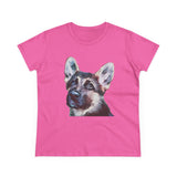 German Shepherd 'Sly' Women's Midweight Cotton Tee