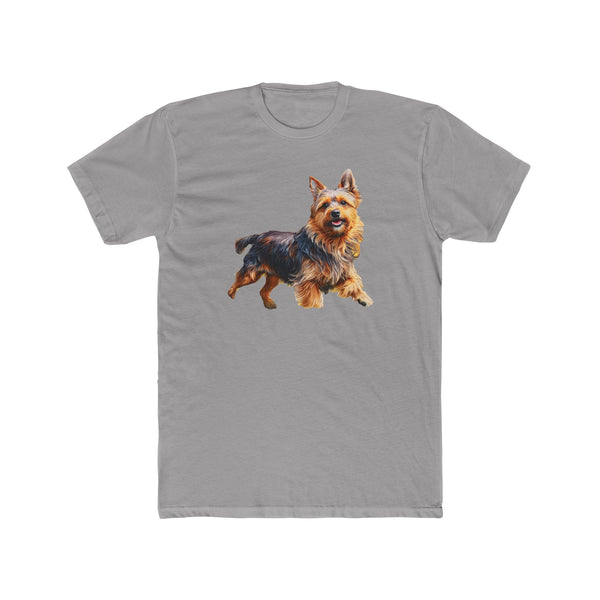 Australian Terrier Men's Fitted Cotton Crew Tee