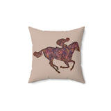 Race Horse -  -  Spun Polyester Throw Pillow