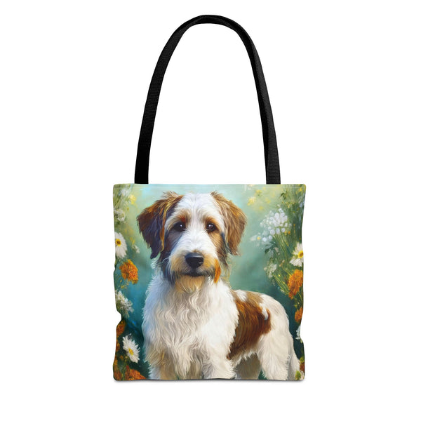 Kromfohrländer Polyester Tote Bag - Artistic Whimsy for Dog Lovers