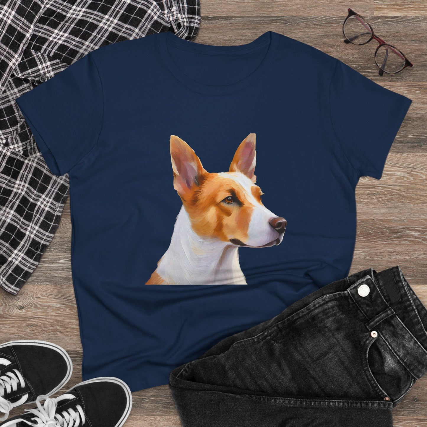 Canaan Dog of Israel Women's Midweight Cotton Tee