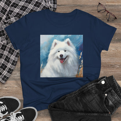 Samoyed Women's Midweight Cotton Tee