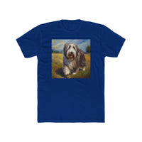 Bearded Collie Men's Fitted Cotton Crew Tee