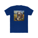 Bearded Collie Men's Fitted Cotton Crew Tee