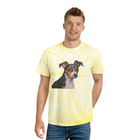Teddy Roosevelt Terrier Tie-Dye Tee in Cyclone