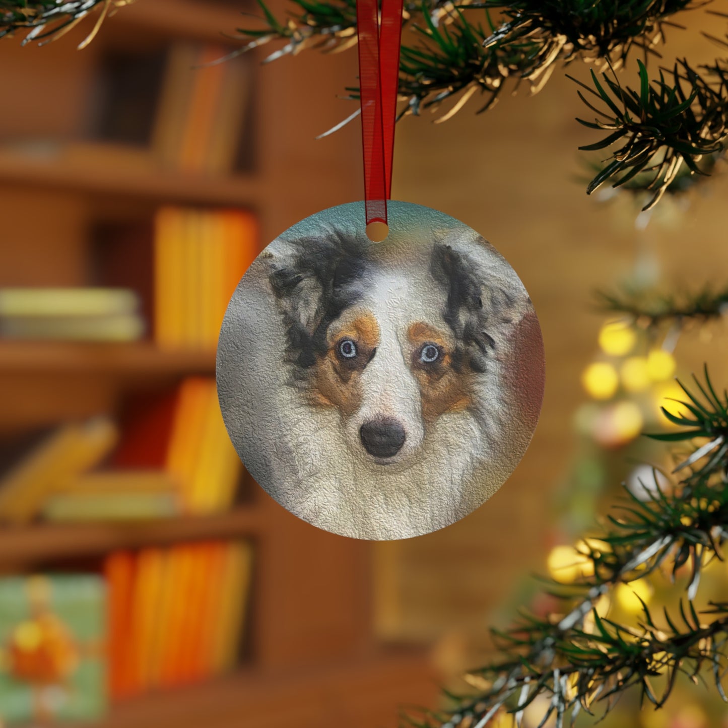 Australian Shepherd 'Zack' Metal Ornament