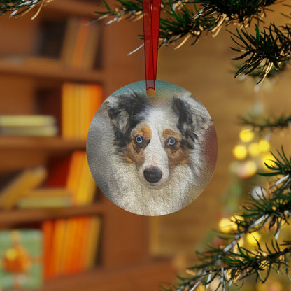 Australian Shepherd 'Zack' Metal Ornament