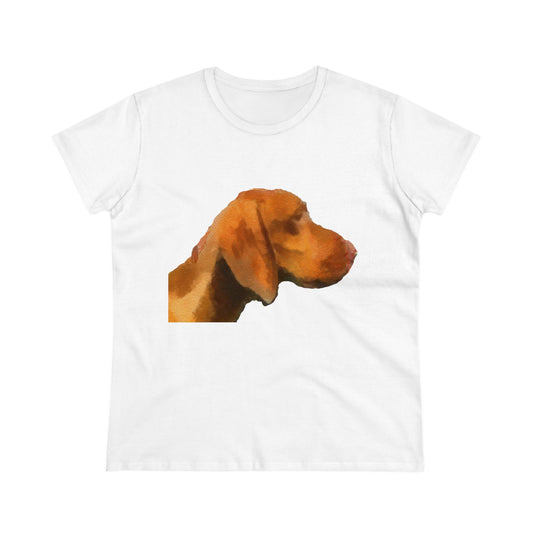 Hungarian Vizsla 'Bela' Women's Midweight Cotton Tee