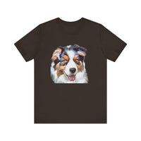 Australian Shepherd - Blue Merle Unisex Jersey Short Sleeve Tee