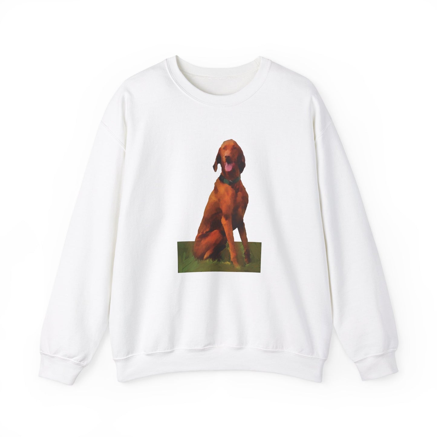 Hungarian Vizsla 'Waiting for the Bride' Unisex 50/50 Crewneck Sweatshirt
