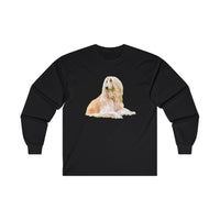 Afghan Hound  Cotton Long Sleeve Tee