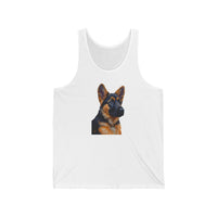 German Shepherd Puppy Unisex Jersey Tank Top