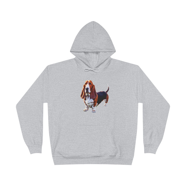 Basset Hound  --  Unisex  Fleece Lined Pullover Hoodie Sweatshirt