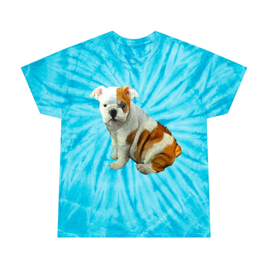 Bugsy the Charming English Bulldog Tie-Dye Tee