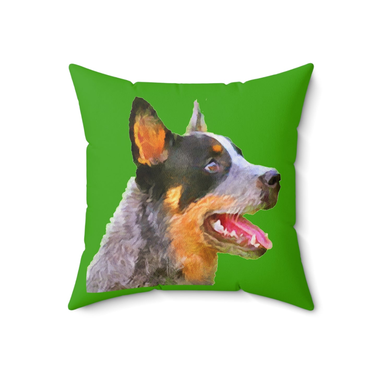 Blue Heeler - Australian Cattle Dog 'Percy' Spun Polyester Throw Pillow
