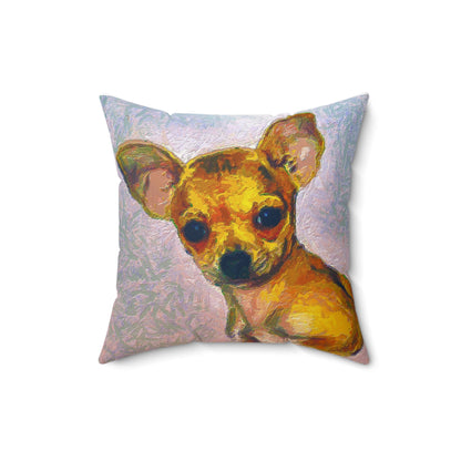 Chihuahua 'Belle' Spun Polyester Throw Pillow