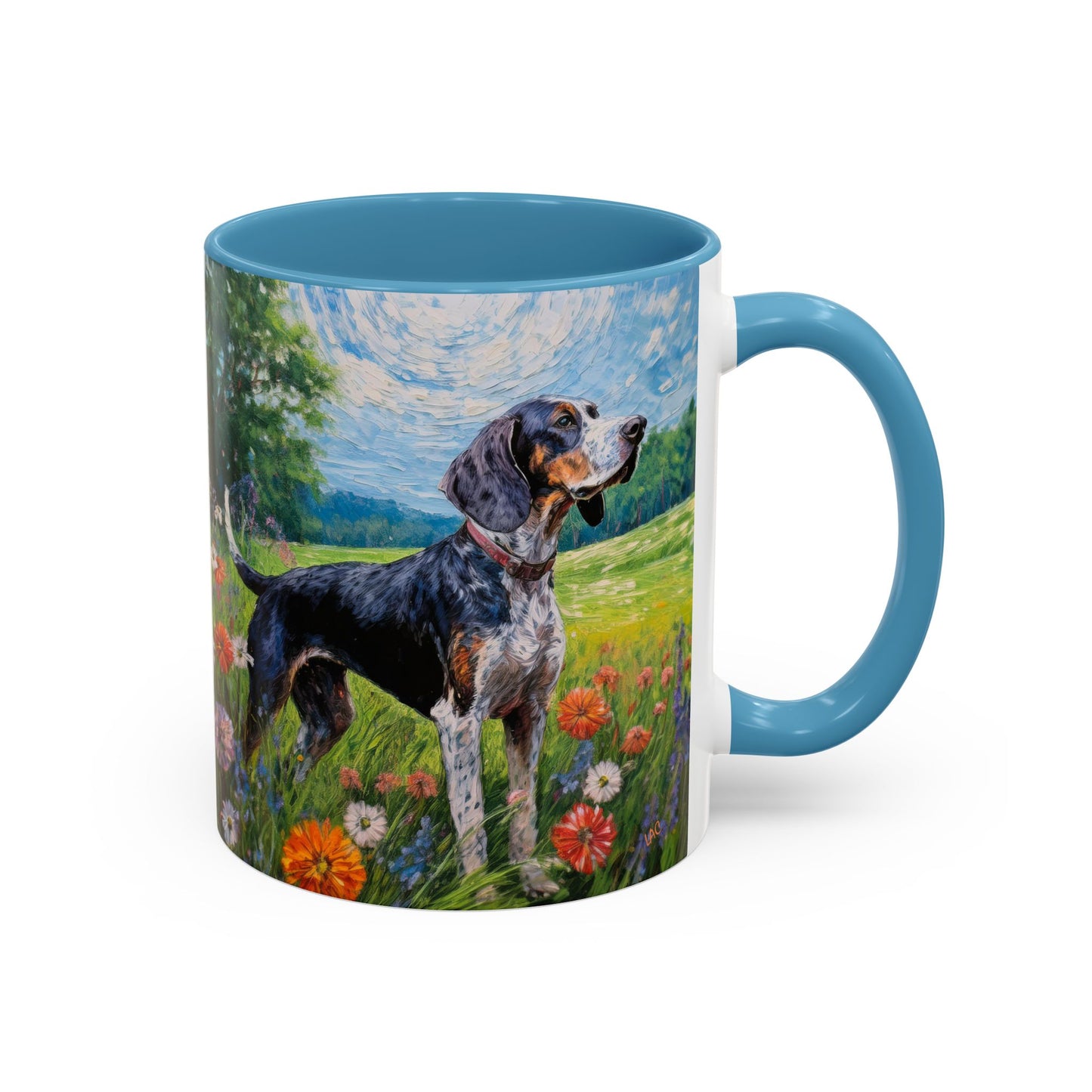 Bluetick Coonhound - Accent Ceramic Coffee Mug - Two Sizes Available