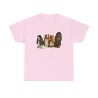 King Charles Spaniel 'Cavalier Club; Unisex Heavy Cotton Tee